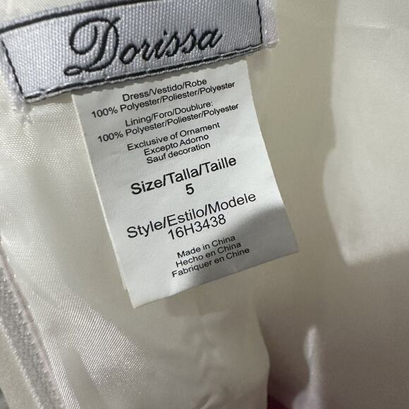 Dorissa Cream Lavender Formal Dress Sz. 5 - Picture 5 of 5